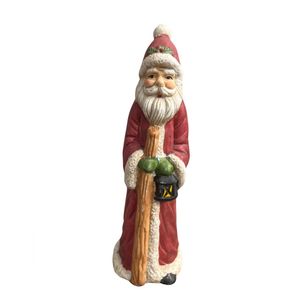 Vintage Classic Santa Clause | Ceramic Hand Painted | 7.5 inches | Christmas